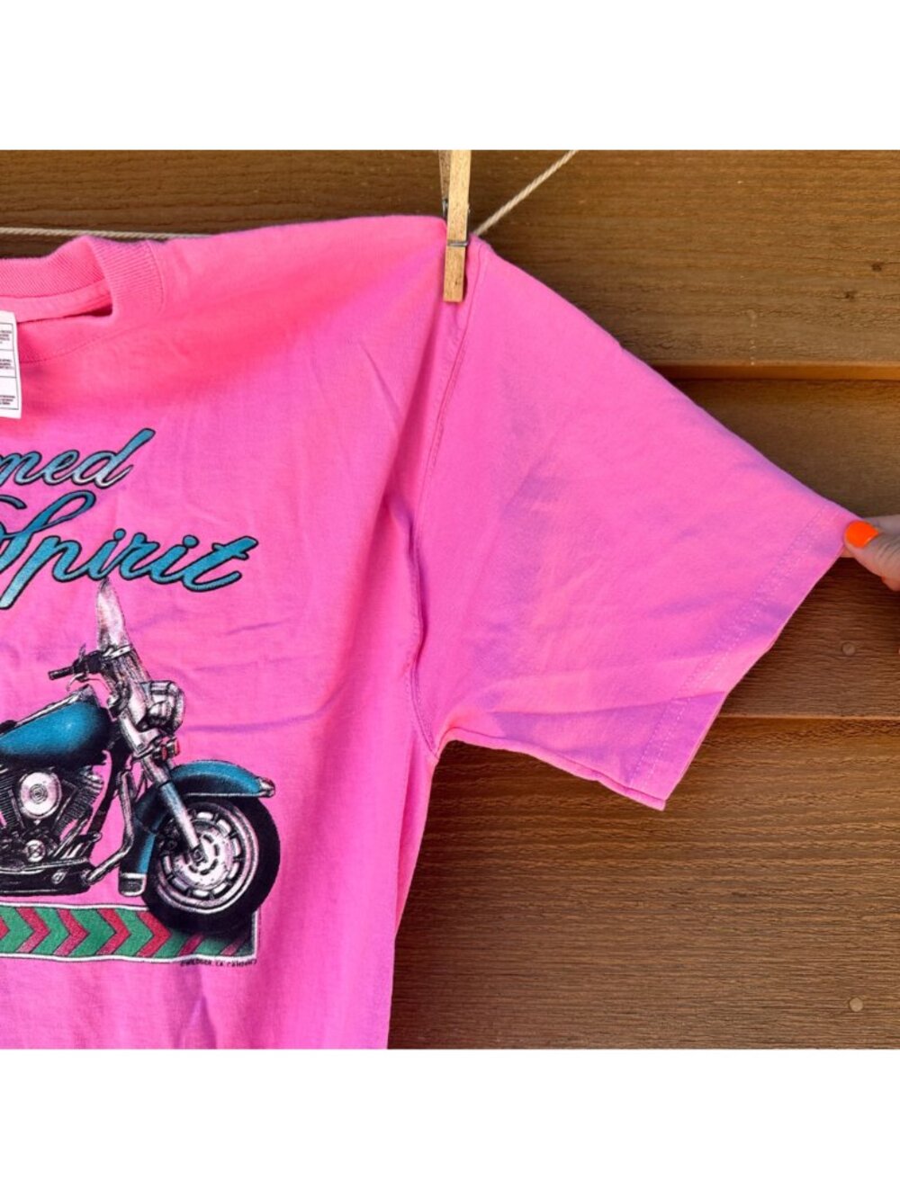 Vintage 2000 Untamed Spirit Daytona Beach Bike Week Pink Graphic T-Shirt Size L - Picture 6 of 11